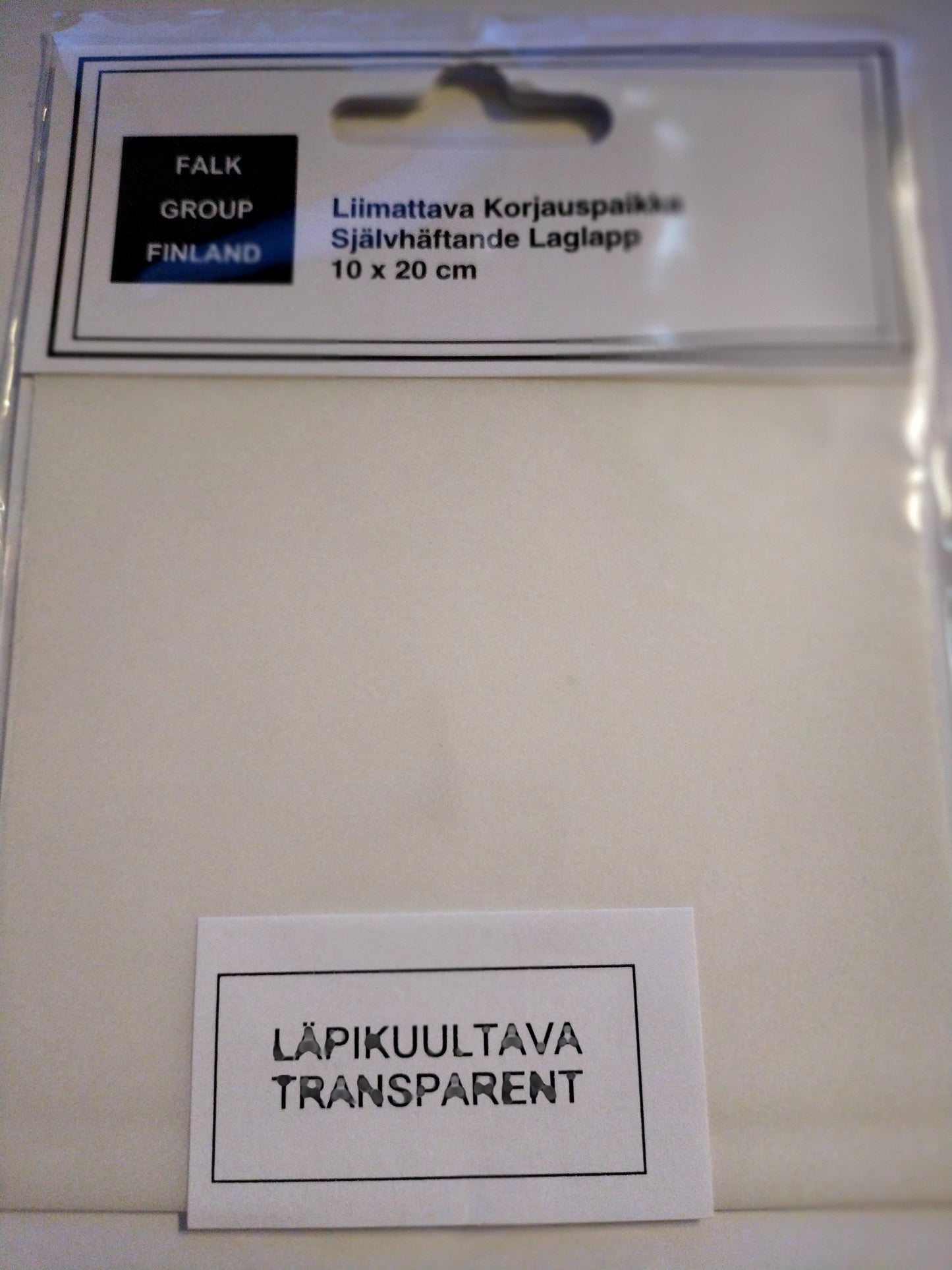 FALK Itseliimautuva korjauspaikka läpikuultava