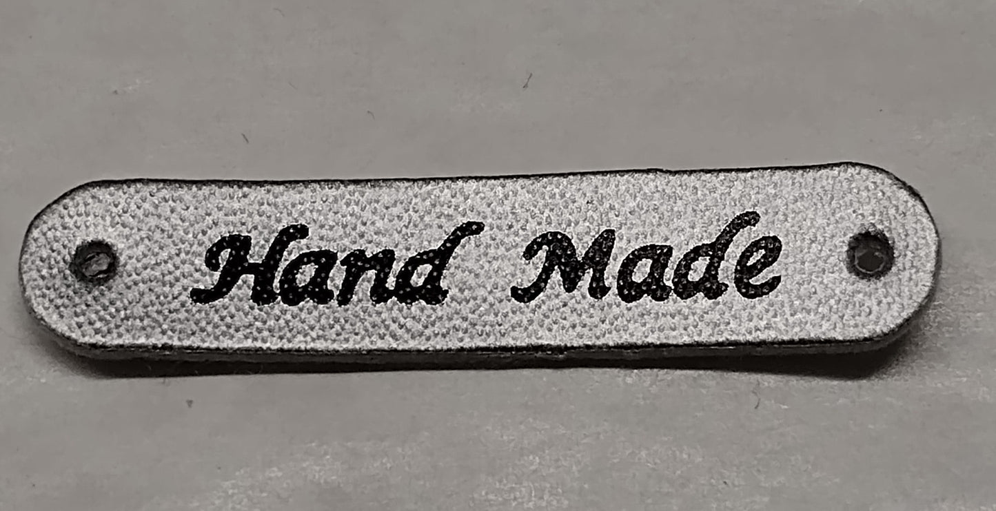 Keinonahkaiset Handmade -merkit 4,5 x 1,2 cm