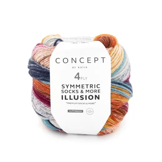 KATIA Illusion symmetric socks -sukkalanka 80 g