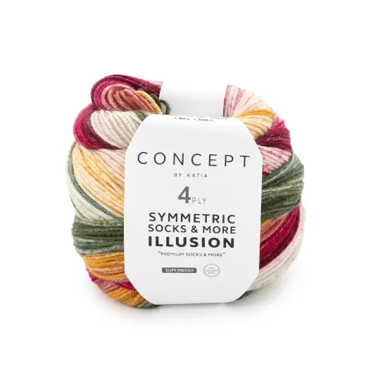 KATIA Illusion symmetric socks -sukkalanka 80 g