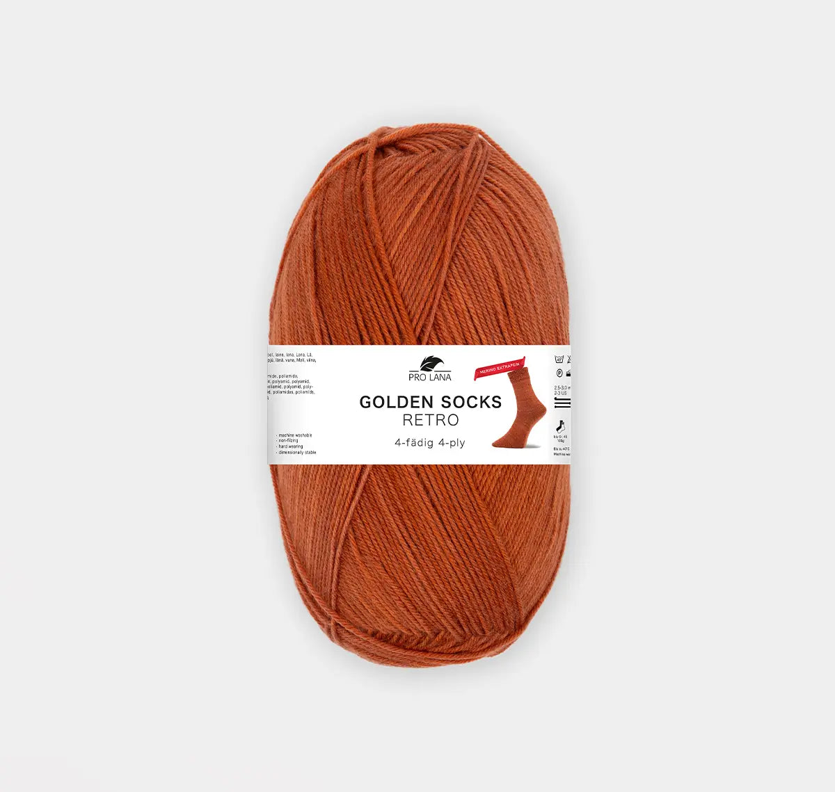 PRO LANA Golden Socks Retro -merinosukkalanka 100 g