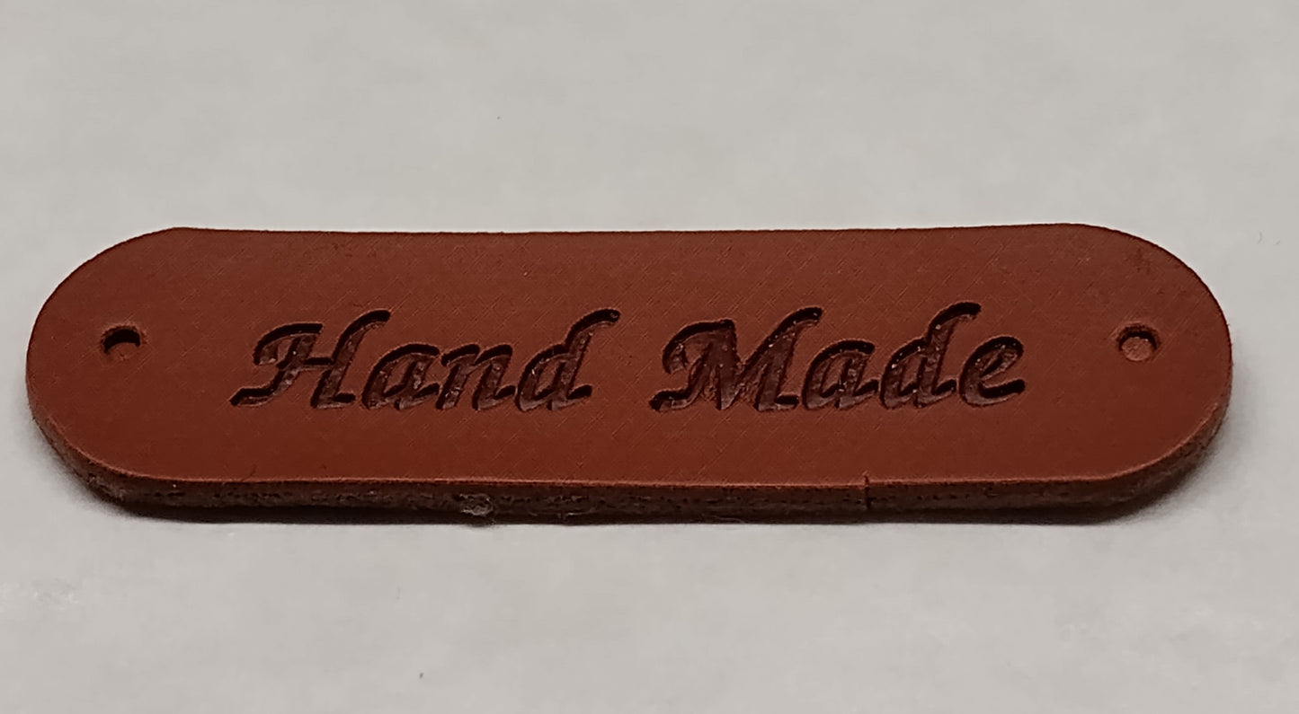 Keinonahkaiset Handmade -merkit 4,5 x 1,2 cm