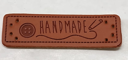 Keinonahkaiset Handmade -merkit 5,5 x 1,5 cm