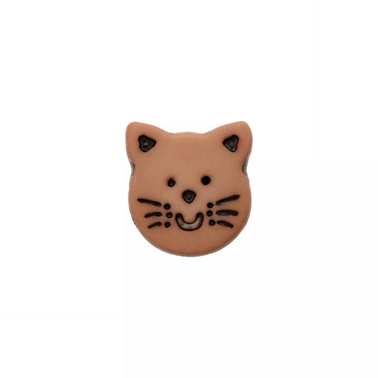 PRYM kissa muovinappi 15 mm ruskea