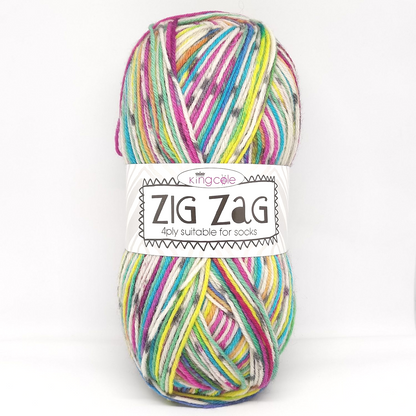 KING COLE Zig Zag -sukkalanka 4 ply 100 g