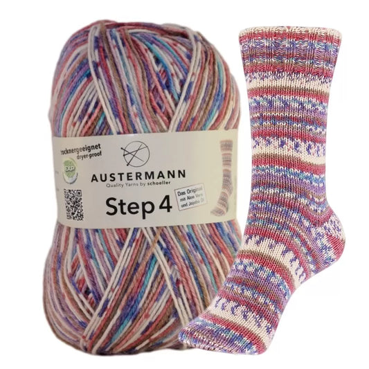 AUSTERMANN Step 4 kirjava sukkalanka 100 g